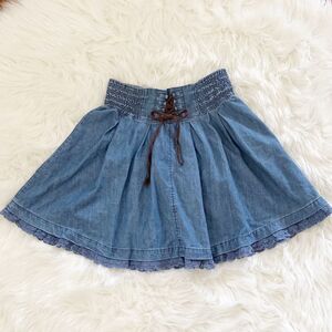 Dazzlin Japanese Brand Denim Skirt with Tie